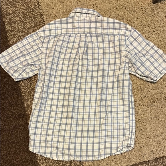 Tommy Hilfiger Blue and White Plaid Button Down Shirt - Picture 8 of 8